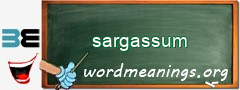 WordMeaning blackboard for sargassum